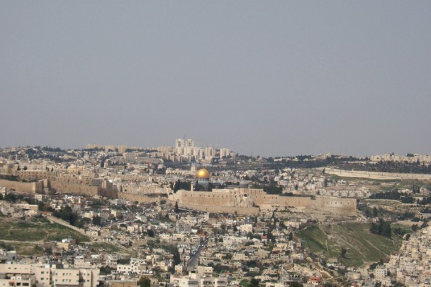 OVERLOOKING OLD CITY OF JERUSALEM FROM THE SOUTH.